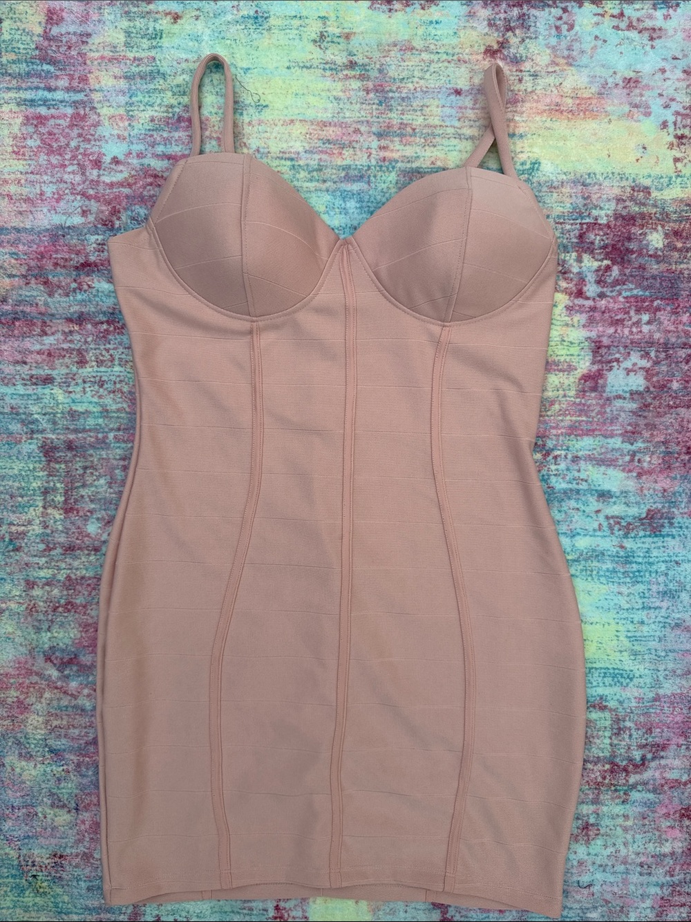 Haute Monde Dusty Rose Strapless Bustier Dress